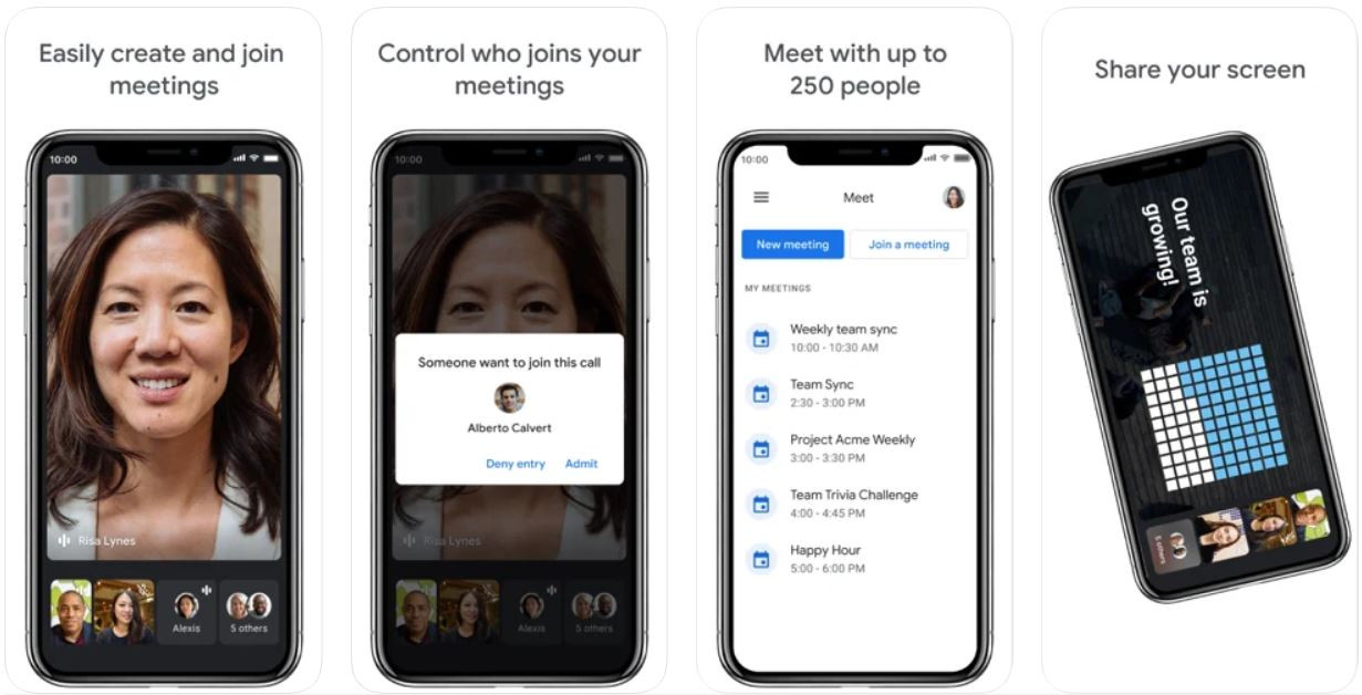 google meet app screen